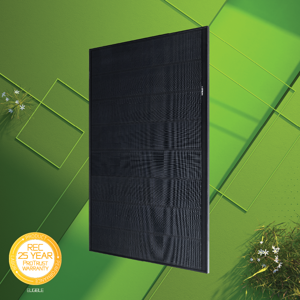 REC Alpha Pure-R black solar panel module